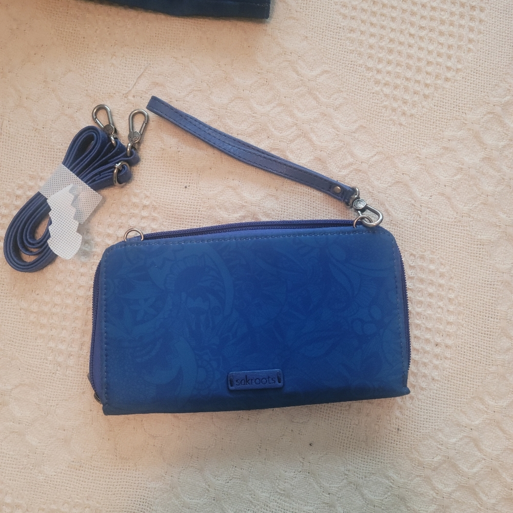 Sakroots Royal Blue Wallet Crossbody